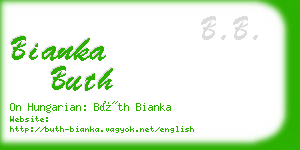 bianka buth business card